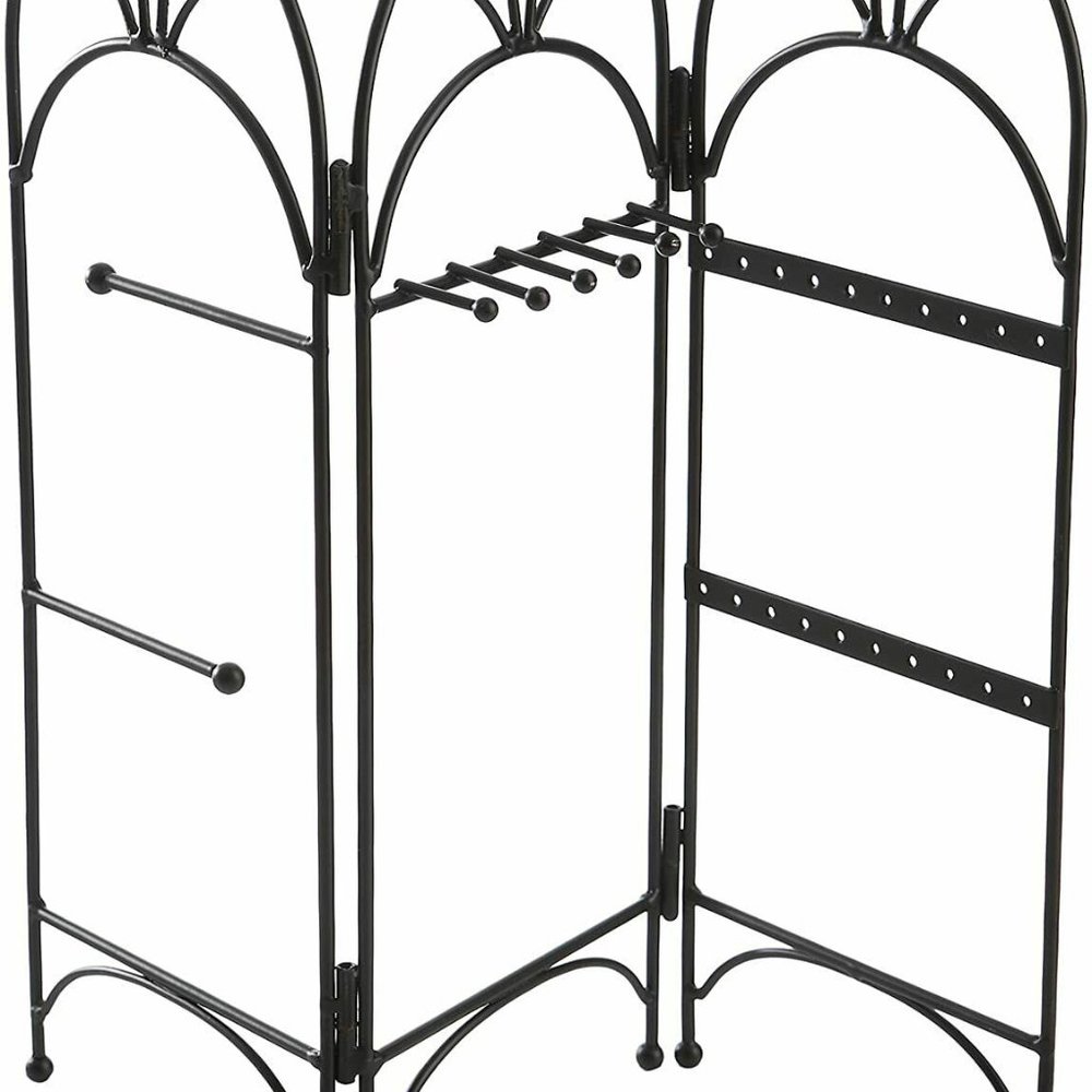 Metal 3-Panel Foldable Jewelry Rack Organizer - Picture 2 of 3